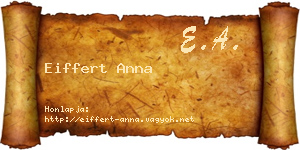 Eiffert Anna névjegykártya